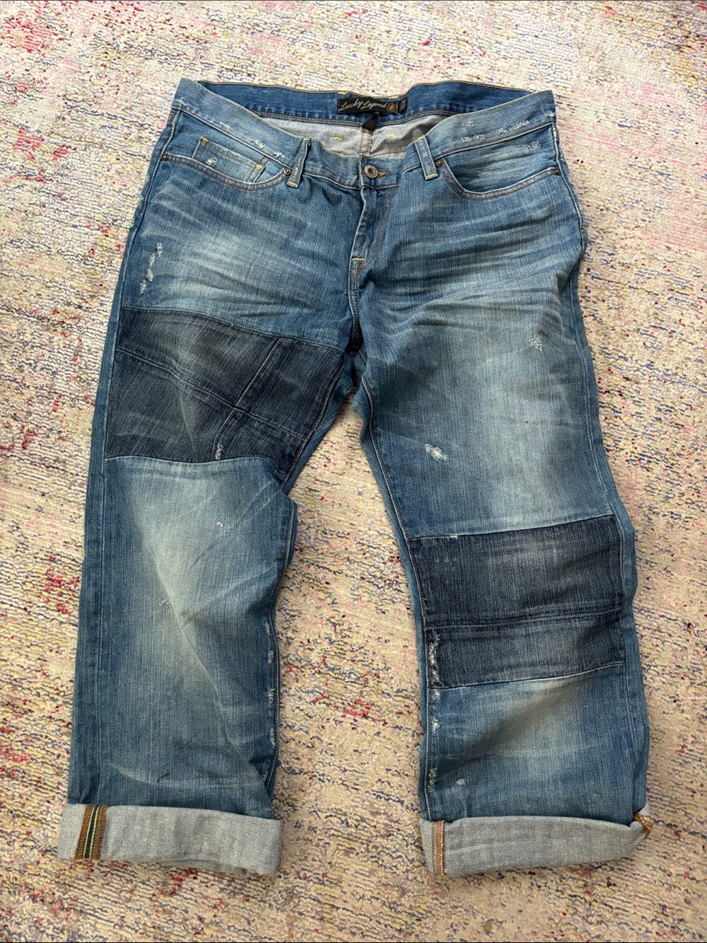 Lucky Brand Light Blue Women's Jeans with patches